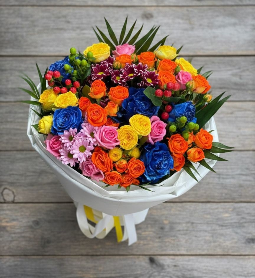 Букет цветов из: Розы и Хризантемы в Стародубе