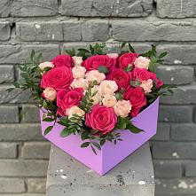 Цветочная композиция из Розы в коробке #REPLACE_PRED# Стародубе