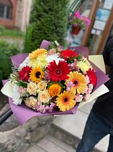 Букет цветов из:  Герберы, Ромашки, Хризантемы, Розы и Подсолнухи #REPLACE_PRED# Стародубе