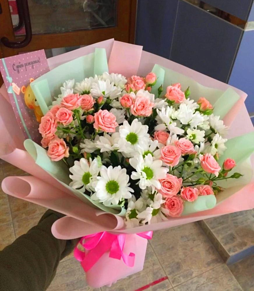 Букет цветов из: Розы и Хризантемы в Стародубе