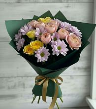 Букет цветов из:  Хризантемы и Розы в Стародубе