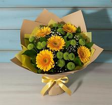 Букет цветов из:  Герберы и Хризантемы в Стародубе