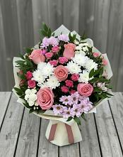 Букет цветов из:  Альстромерии, Гвоздики, Розы и Хризантемы #REPLACE_PRED# Стародубе