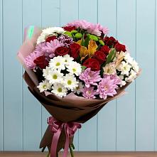 Букет цветов из:  Розы, Хризантемы и Альстромерии в Стародубе